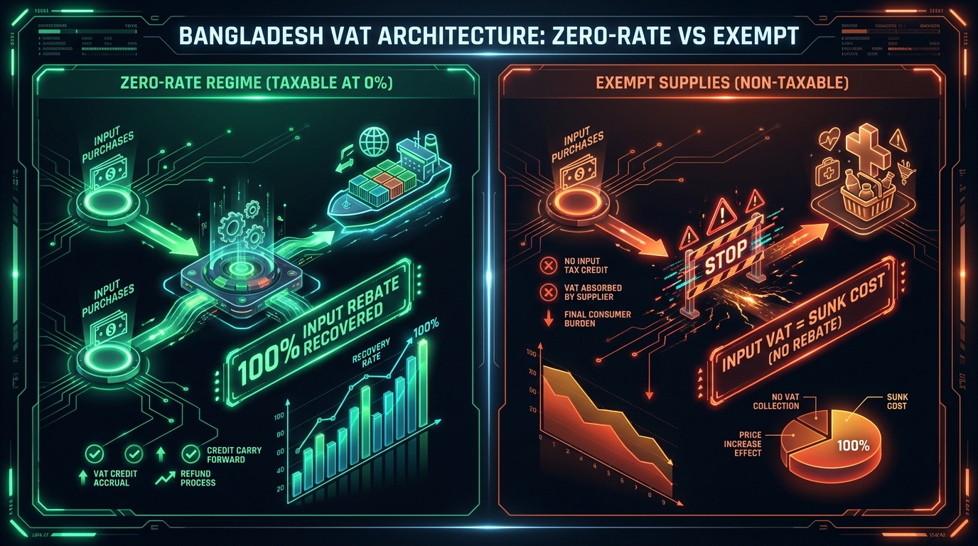 Zero VAT Rate Bangladesh vs Exempt Supplies: The 2026 Difference