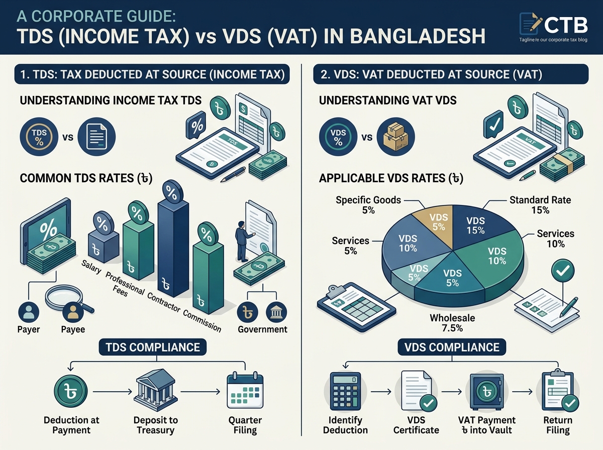 TDS and VDS Rate in Bangladesh for FY 2025-26 (Complete Guide)